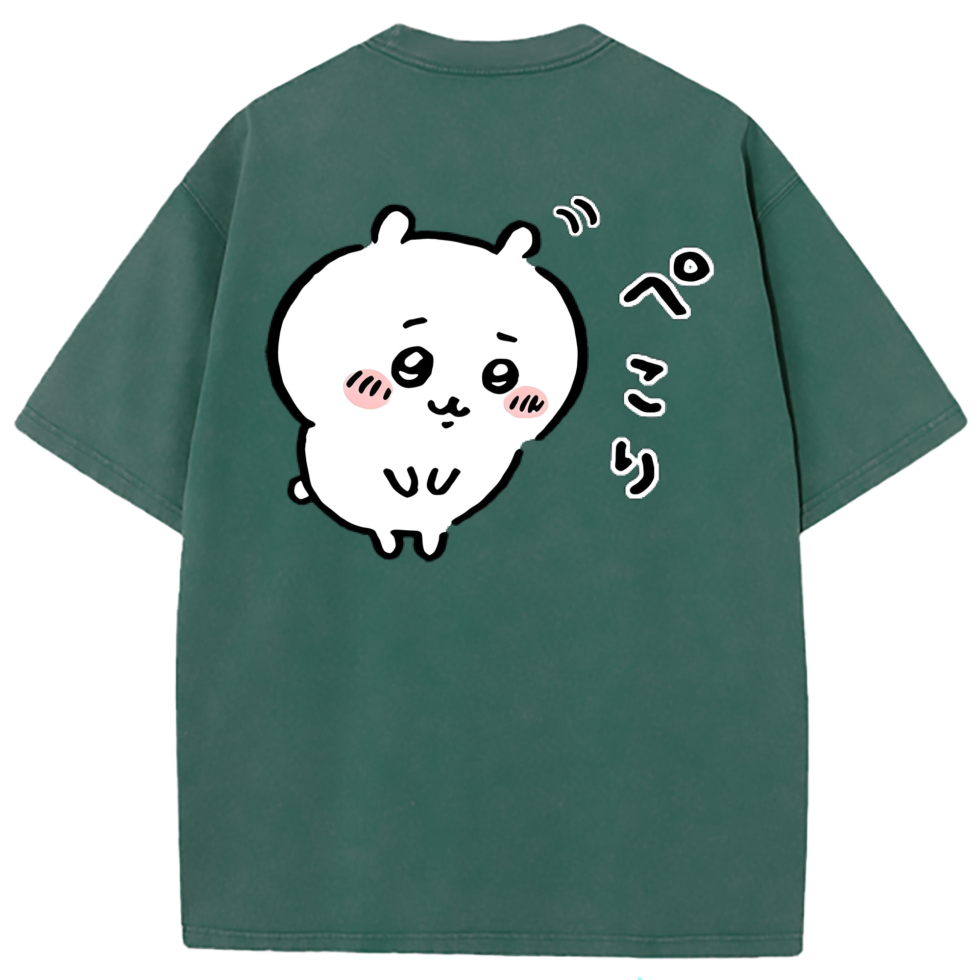 （画像用） ちいかわ ちいかわ Chii-kawa chiikawa 綿100% ヴィンテージ風 半袖Tシャツ（背面プリント）